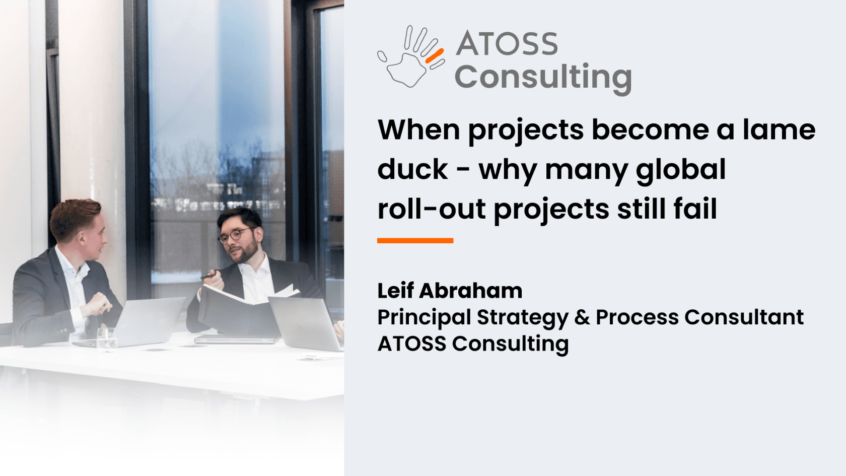 ATOSS Masterclass Recording Project Consulting