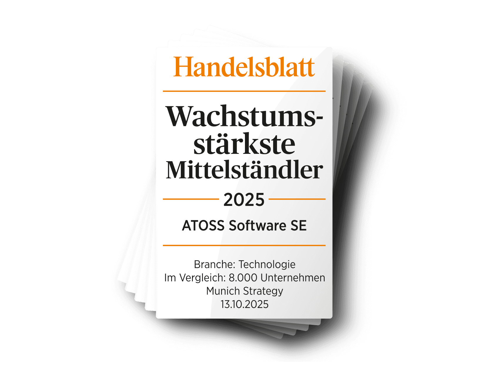 Handelsblatt: Wachstumsstärkste Mittelständler 2025